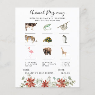 Animal Pregnancy   Baby Shower Game