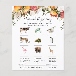 Animal Pregnancy Baby Shower Game