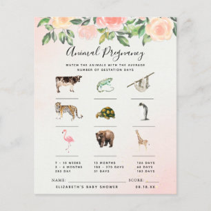 Animal Pregnancy   Baby Shower Game