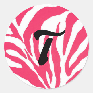 Animal print alphabet sticker