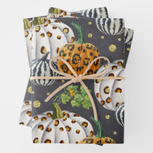 Animal Print Autumn Pumpkins 