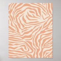 Animal Print Beige Zebra Stripes