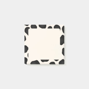 Animal print black and white cow post-it notes