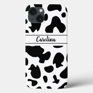 animal print black and white pattern iPhone 13 case