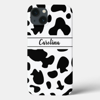 animal print black and white pattern iPhone 13 case