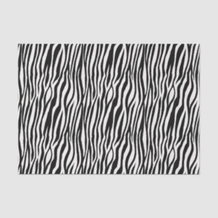 Animal Print Black White Zebra Tissue Paper