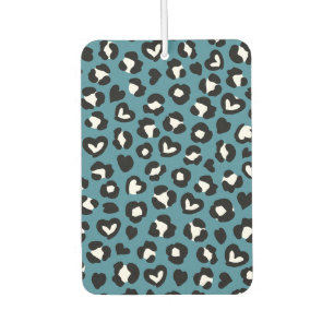 Animal Print, Blue Leopard, Cheetah Spots, Hearts Car Air Freshener
