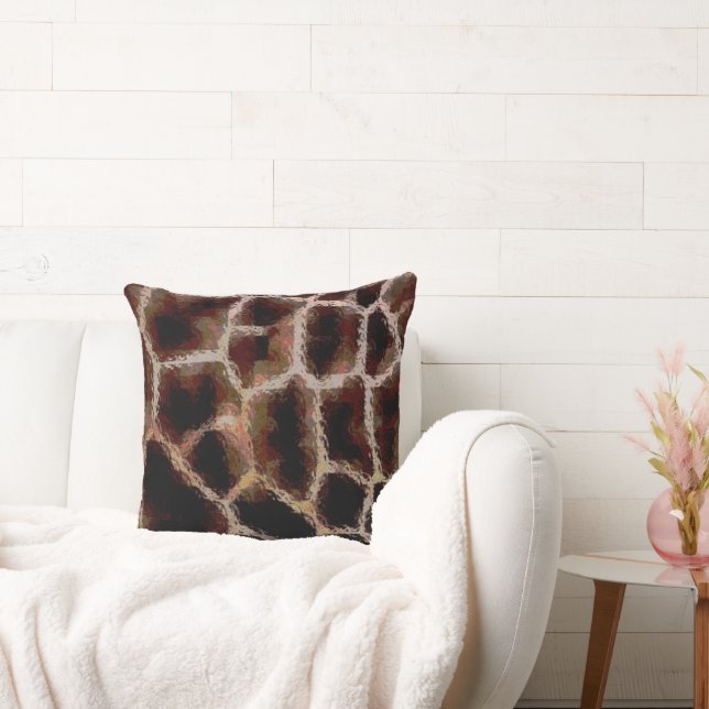 Animal Print Brown Cushion (Couch)