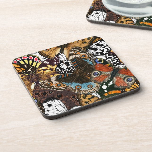 Animal print. Butterfly wings. Coaster (Left Side)