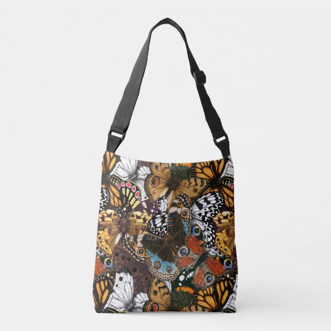 Animal print. Butterfly wings. Crossbody Bag (Front)