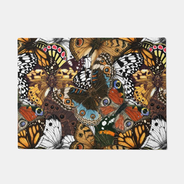 Animal print. Butterfly wings. Doormat (Front)