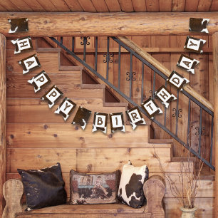 Animal Print Cattle Stampede Brown Bunting