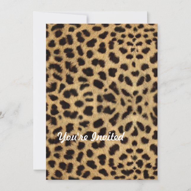 Animal Print Cheetah Invitation (Front)