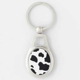 Animal Print Cow Key Ring