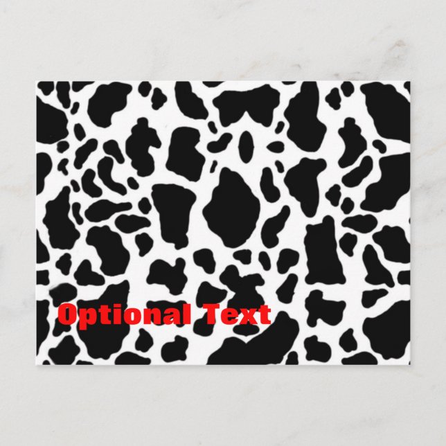 Animal Print Cow Postcard (Front)