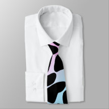 Animal Print Cow Spots Multicolor Neck Tie