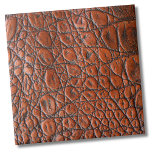 Animal Print Faux Alligator Tile<br><div class="desc">Fun animal print of brown and black alligator or crocodile skin. This is a closeup photo where you can almost see the 3D of the scales, but it is not actually textured. How chic would this look in a man cave, barber shop, or other trendy location. Whether you want to...</div>