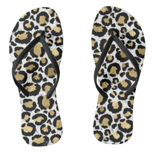 Animal Print Flip Flops