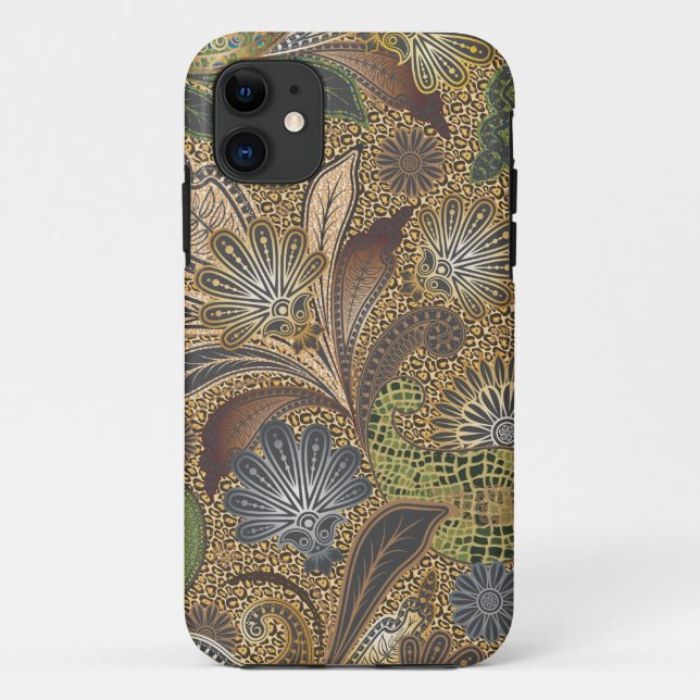 Animal Print Floral Paisley Case-Mate iPhone Case (Back)