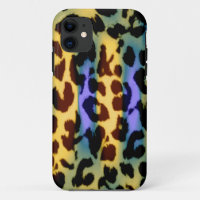 Animal print fur skin of leopard retro colourful 3