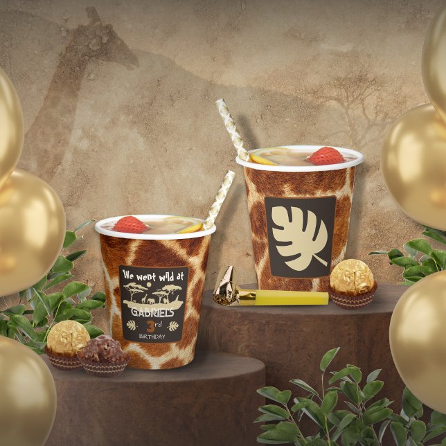Animal Print Giraffe Birthday Paper cup (Creator Uploaded)