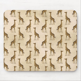 Animal Print Giraffe Stylish Trendy Cute Jungle Mouse Pad