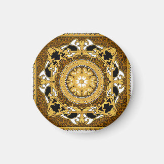 Animal Print Golden Scrolls Silk Magnet