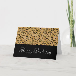 Animal Print Happy Birthday Card (Customisable)