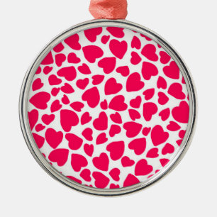 Animal Print Heart 2014 Metal Tree Decoration