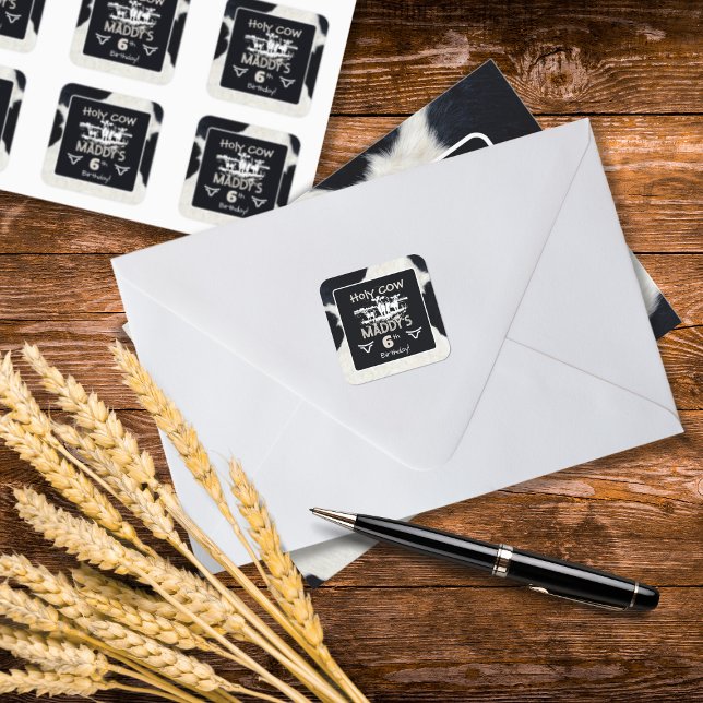 Animal Print Holy Cow Birthday Sticker (Creator Uploaded)