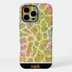 Animal print-inspired watercolor iPhone 16 pro max case
