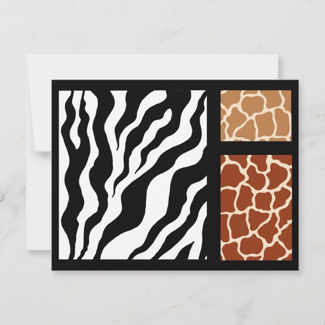 Animal Print Invitations (Front)
