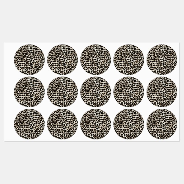 Animal Print - Large Circle Adhesive  (Sheet)