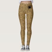 Animal Print Leggings with Black B&BE Logo