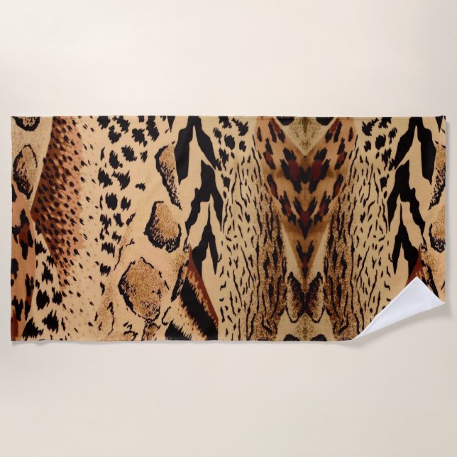 Animal print,leopard,cheetah       beach towel (Front)