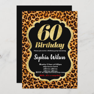 Animal print Leopard invitation