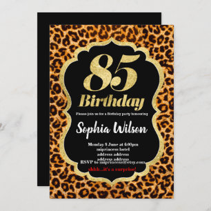 Animal print Leopard invitation