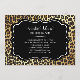 Animal Print Leopard Invitations