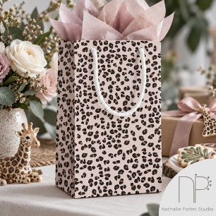 Animal Print Leopard Safari Baby Shower Small Gift Bag