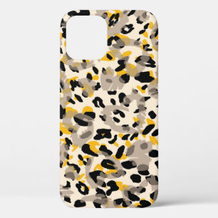 Animal print, leopard texture background iPhone 12 case