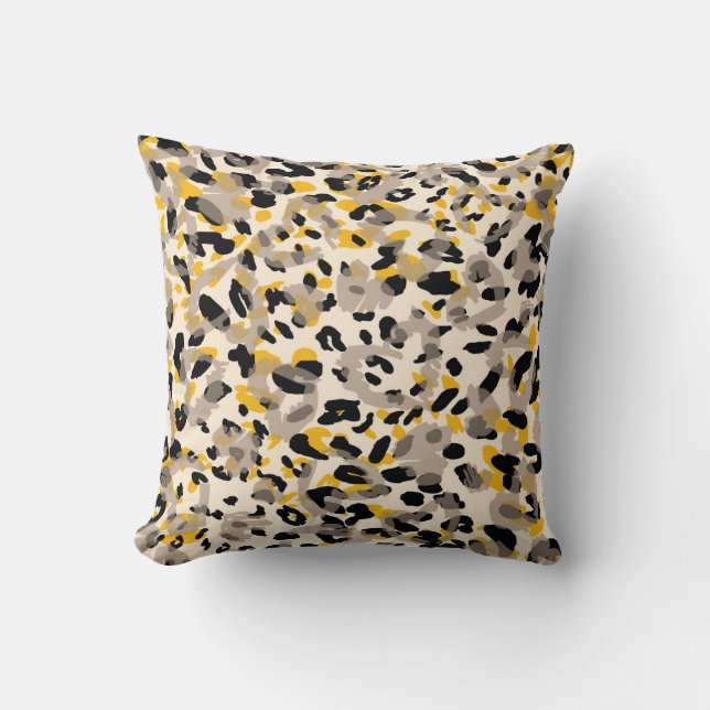 Animal print, leopard texture background cushion (Front)