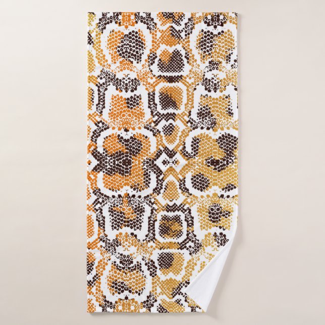 Animal print, leopard texture background, snake pa bath towel (Bath Towel)