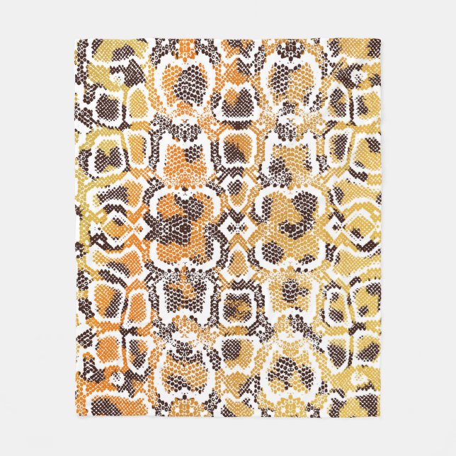 Animal print, leopard texture background, snake pa fleece blanket (Front)