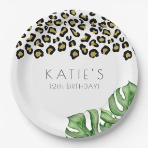 Animal Print Let's Get Wild Party  Paper Plate