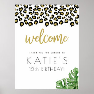 Animal Print Let's Get Wild Welcome Sign