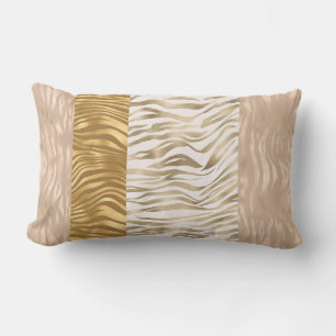 Animal Print Luxury Satin Blend Lumbar Pillow