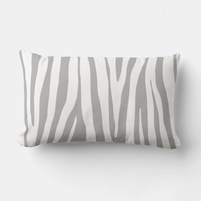 Animal print, modern design, vertical stripes lumbar cushion (Front)