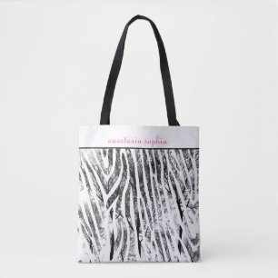 Animal Print Monogrammed Tote Bag