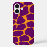 Animal print orange purple bright graphic