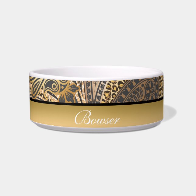Animal Print Paisley Pattern Bowl (Front)